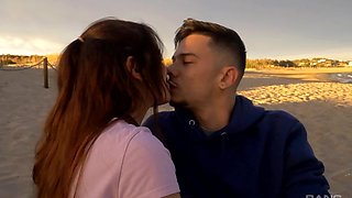 A hot couple enjoys a steamy outdoor sex session with oral pleasure and doggystyle action.