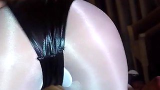 Carmen Leroi fetish nylon encasement pantyhose lesson