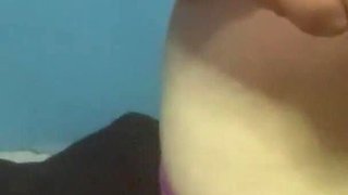 Tied up Hubby Dominates Her Pussy and Gives Her a Little Spanking She Deserves