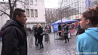 Ebony Busty Beauty's Wild Passion on Czech Streets