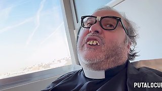 Lustful Alice Biancci is begging Father Damian to forgive her by fucking her pussy