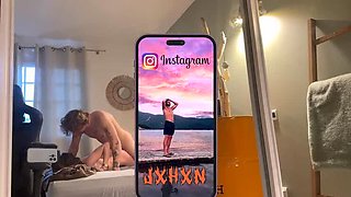 Amateur Blonde Fucks Friend's Sister in Shower - Cum on Big Ass After Family Dinner