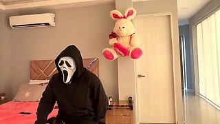 a thief in a mask looking for big tits and horney latine pussy