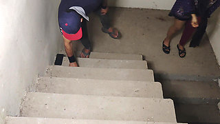 Girlfriend Fucked on Stairs-blowjob Doggy Style Hardcore