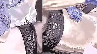 Depilation to a Male in Stockings of Two Nurses with Gloves