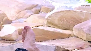 Handjob Surprise Ejaculation on the Beach