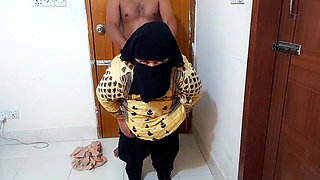Egyptian Sexy Big Tits & Big Ass Office Worker Gets Fucked by Boss While Cleaning Office & Gets Promotion