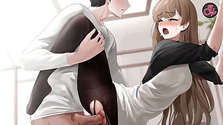 Take My Stepsister's Virginity in Stockings  Hentai Uncensored  Yusetsu  Part 3