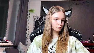 Curly Blonde Teen Records Solo Dildo Masturbation More at