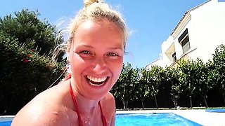 Curly Blonde Teen Records Solo Dildo Masturbation More at