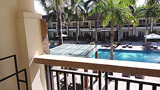Small Filipina Gets Pumped in Paradise Beach Hotel