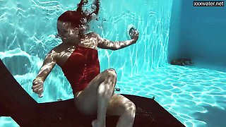 Very hot blonde movie with pin-up Mia Split from Underwater Show