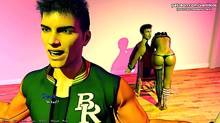 Hot goth college teen enjoys oral glory hole fun and swallows jism