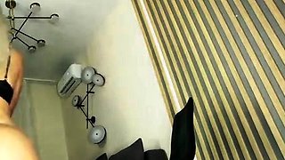 Close up with teen blonde sex doll rubbing her cunt