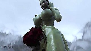 Two Muscular Curvy Orc Sisters And Their Sex In The Rain 1