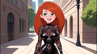 Redhead Cartoon Girl Sexy Black Lingerie Try On Haul Ai