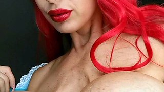 Great Big Boobs On Masturbating Redhead