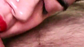 Messy Facial While Biting My Cock