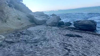 Beach Pissing, Dildo Fucking and Squirting