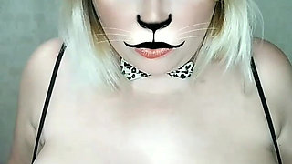 Chubby MILF in Cat Costume Big Tits