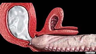 Redhead Sata Jones Bondage Creampie Filled with Cum by Toilet Monster