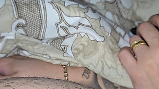 Unfaithful married step mom handjob step son big dick