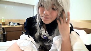 Asian japanese schoolgirl in lingerie mak