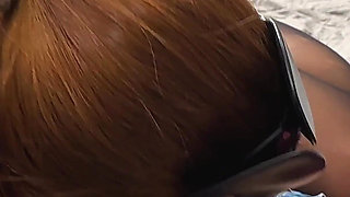Black Pantyhose Babe’s Steamy Footjob & Foot Cumshot