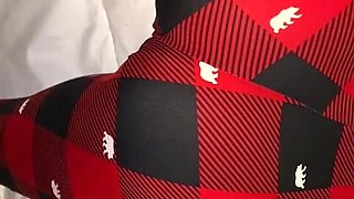 Melove Sexy Butt in Tight Red & Black Pants