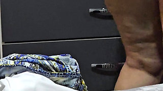 Step mom caught by step son while changing her panties and bra in his bedroom