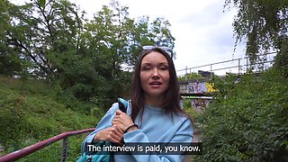 Public Agent - Fitness MILF public blowjob outdoor sex