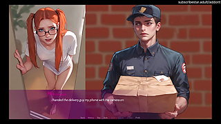 Mila teasing the courier - Mila AI v1.3.2b by aDDont - Animated Gameplay