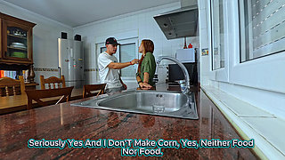 Horny girlfriend makes the switch from fucking for dinner sex in the kitchen