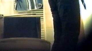 Girl using the toilet and filmed by voyeur 2