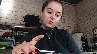 PAWG Girl Smoking Slim Cigarette