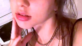 Petite small tit babe with perfect pussy masturbates
