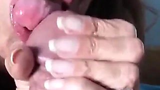 Beautiful Granny Devours Her Mans Cock She Swallows