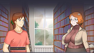 Bulma's wild adventure in a steamy hentai visual novel with big tit milf action