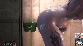 Large Transgender Cock Widowmaker Riding Pharah's Cock, Widowmaker Dildo Ass Fucking