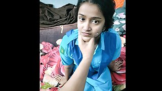 'Dhire se daliye, virgin hu' - Desi high school girl 18+ talking dirty in hindi and losing her anal virginity