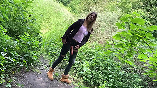 French Pegging - Exhibition and Steamy Drop at the Woods