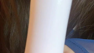 Seamless Stockings, Stepsister Masturbates to Orgasm and Urinates