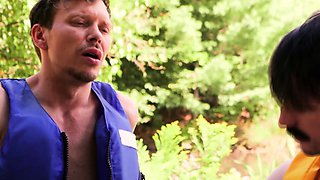 Ethan Chase and Seb Leblan having outdoor sex