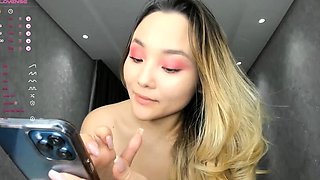 Blonde with big boobs fucked from behind before tit wanking