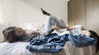 The Neighbor and I Play Female Foot Wrestling, Tickling, and Squashing