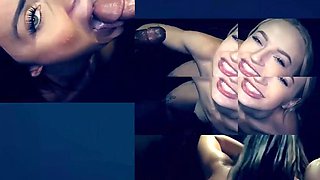 GloryholeSecrets - Juicy Brunette Swallows Tons Of Cum At The Gloryhole