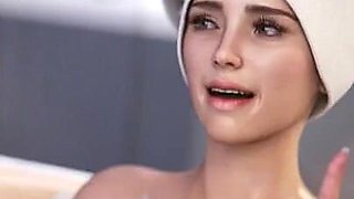 Ms Denvers 02 - He Watches His Sexy Landlady Taking a Bath and Got Caught - 3D Hentai Porn Game