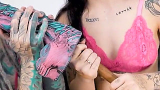Alternative Teen Gets Anal Fucked and Has Orgasm on Big Toys