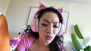 My Cock Spanks Sarah Laces Ass in a Cumshot Gaming Romp!