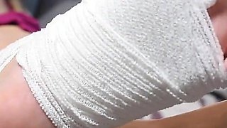 Hurn Ankle on Her Big Teen Foot, POV